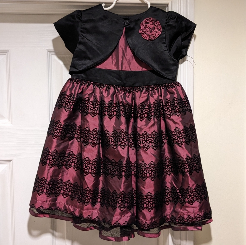 Penelope Mack purple and black dress